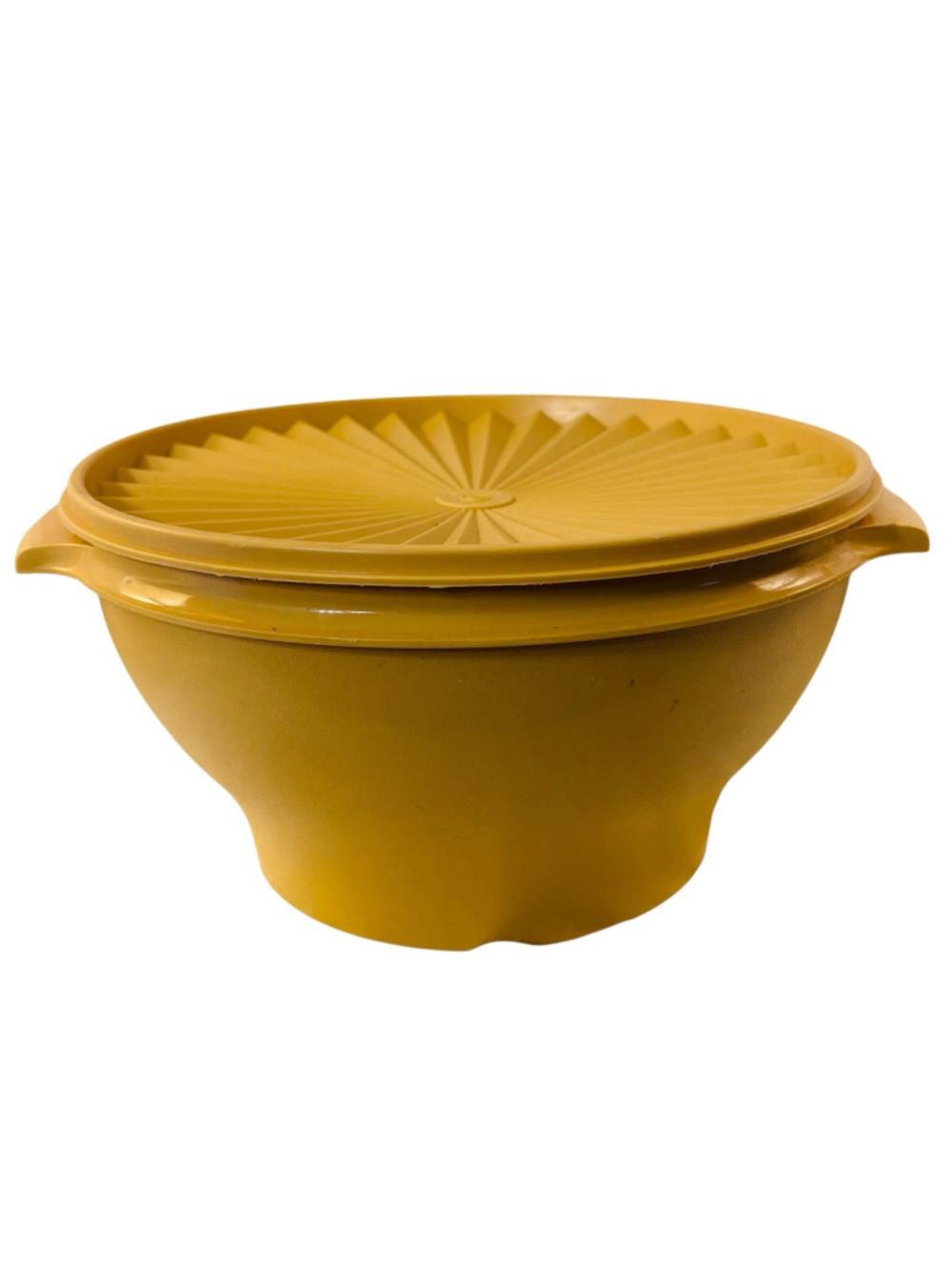Vintage Tupperware Harvest Gold Large Servalier Bowl Container & Lid 880-5